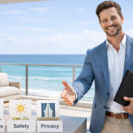 Francisco Lucena Imóveis explica quais detalhes definem conforto e privacidade em apartamento com vista.